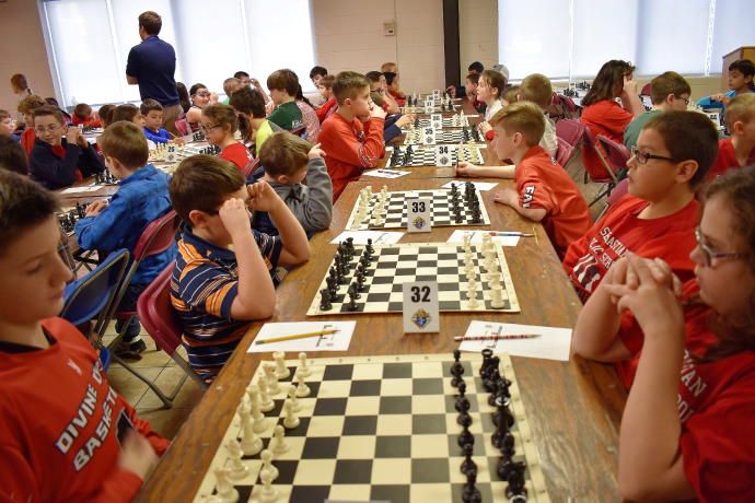 2018 Chess Players preparing for a match