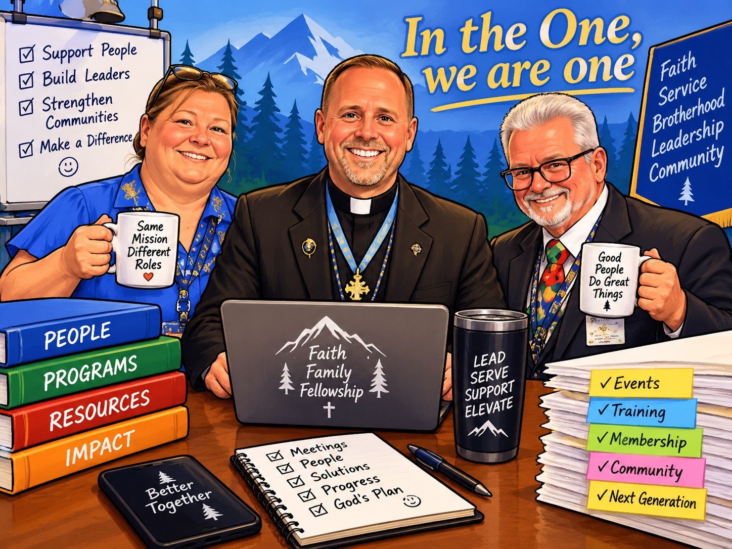 State Deputy Charlie McCuen, First Lady Pam McCuen and State Chaplain Father Paul Ballien
