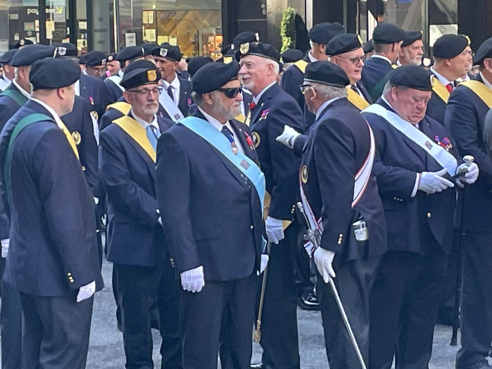 Fourth Degree Sir Knights in regalia before the parade