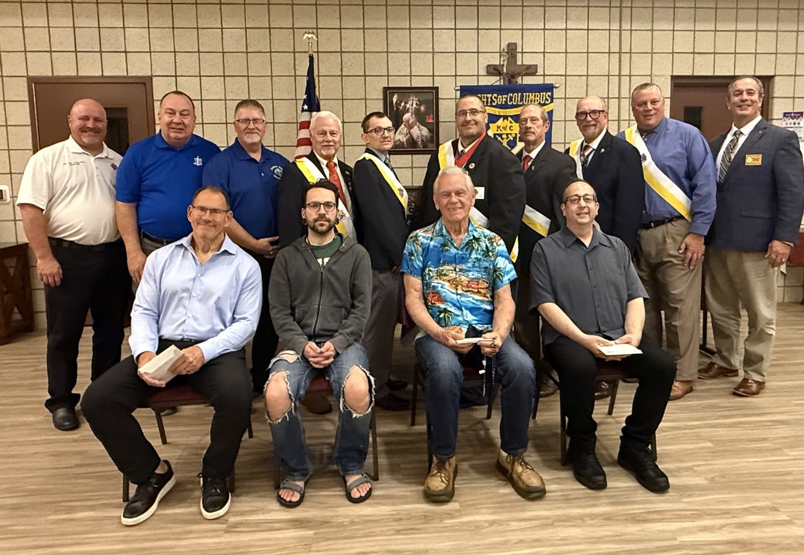 Four new Brother Knights at the District 118 Exemplification