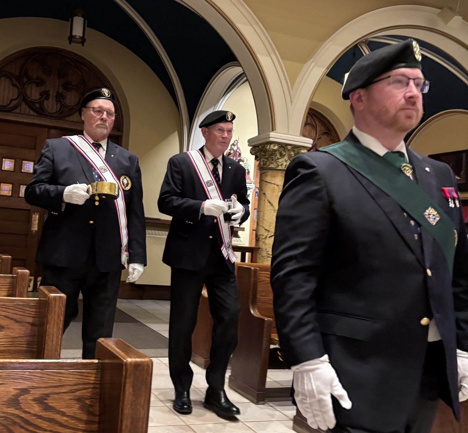 Sir Knights of the Honor Guard during the Pro-life Mass at St Thomas the Apostle