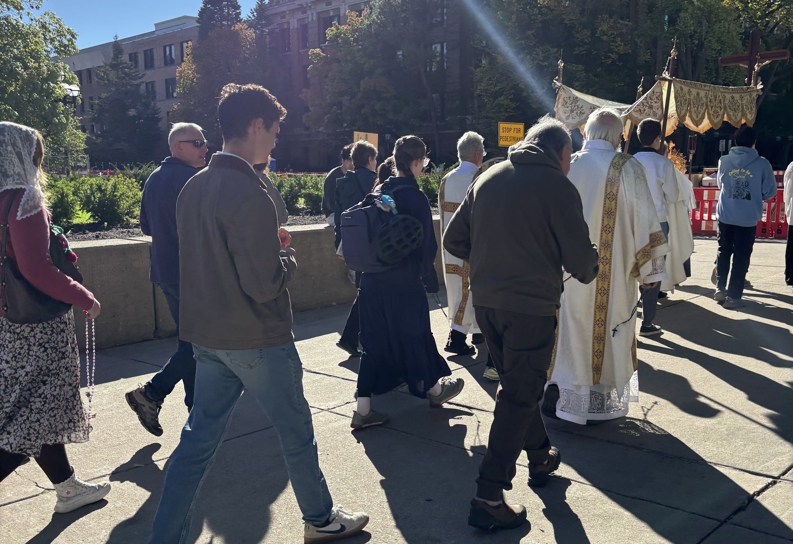 The Eucharistic Procession on the University of Michigan campus